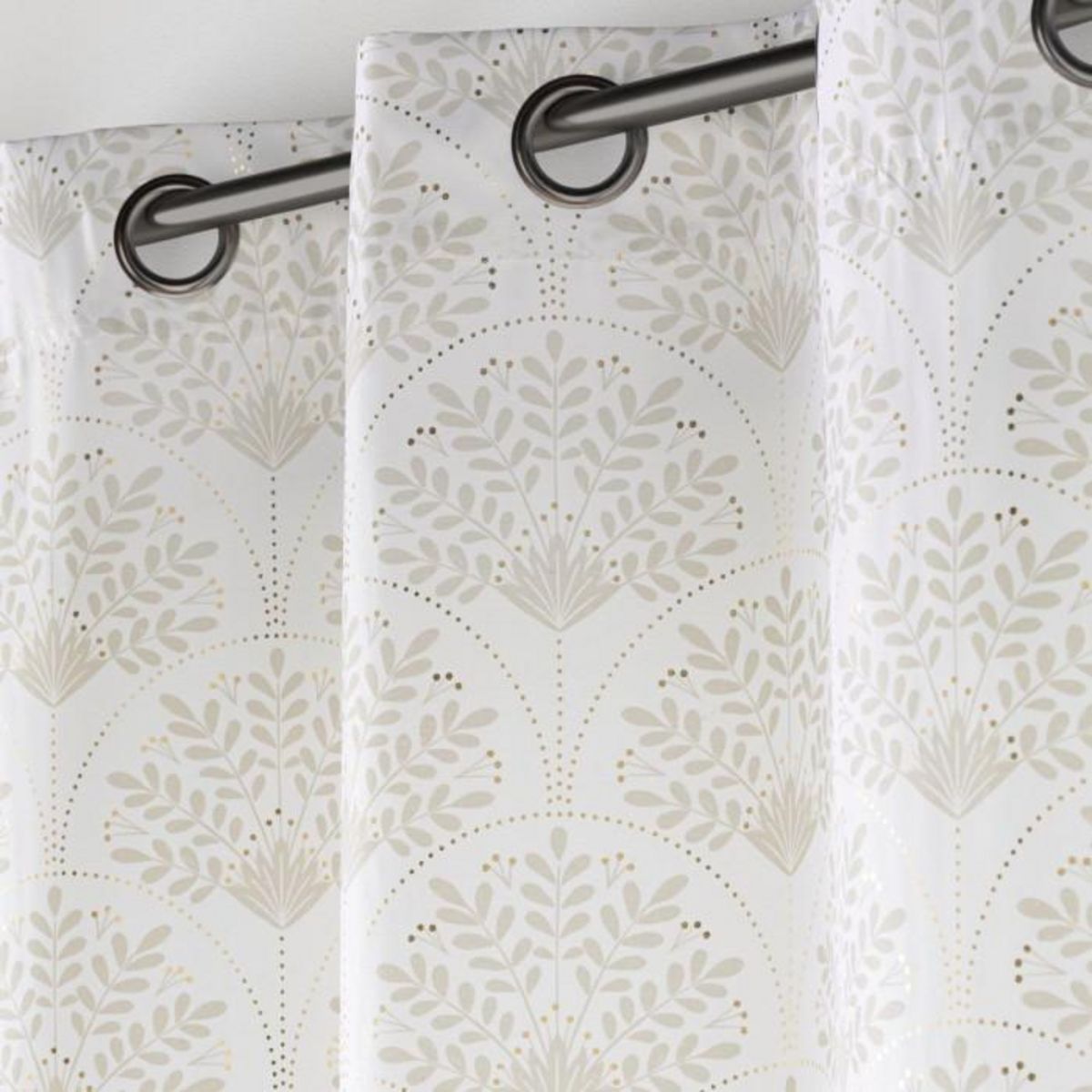 Paris Prix Rideau à Œillets Imprimé  Majestia  140x280cm Blanc