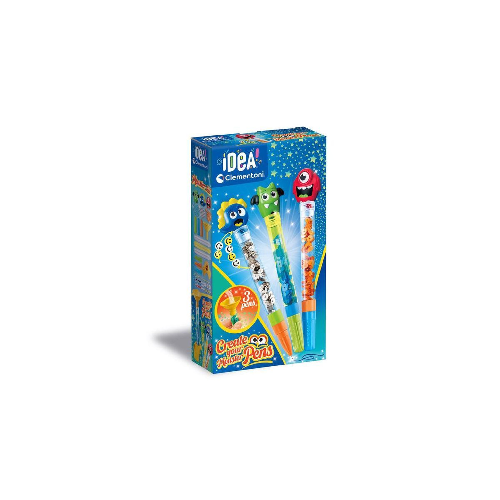 Voir la diapositive 2 : CLEMENTONI Jeu créatif Clementoni Crée tes stylos Monstres