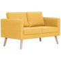 Voir la diapositive 2 : VIDAXL Canape a 2 places tissu jaune