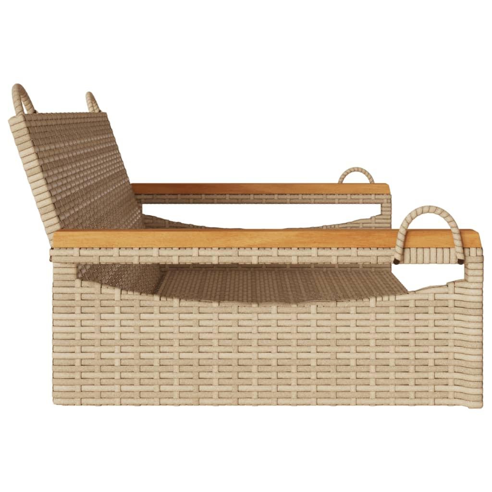 Voir la diapositive 5 : VIDAXL Balancelle beige 109x62x40 cm resine tressee