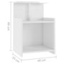 Voir la diapositive 6 : VIDAXL Table de chevet Blanc brillant 40x35x60 cm Agglomere