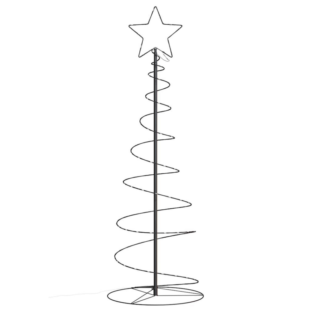 VIDAXL Sapin de Noël a LED 100 LED blanc chaud 150 cm