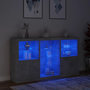 Voir la diapositive 5 : VIDAXL Buffet avec lumieres LED gris beton 181,5x37x100 cm