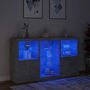 Voir la diapositive 5 : VIDAXL Buffet avec lumieres LED gris beton 181,5x37x100 cm