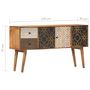 Voir la diapositive 6 : VIDAXL Buffet avec motif imprime 130x30x70 cm Bois de manguier massif