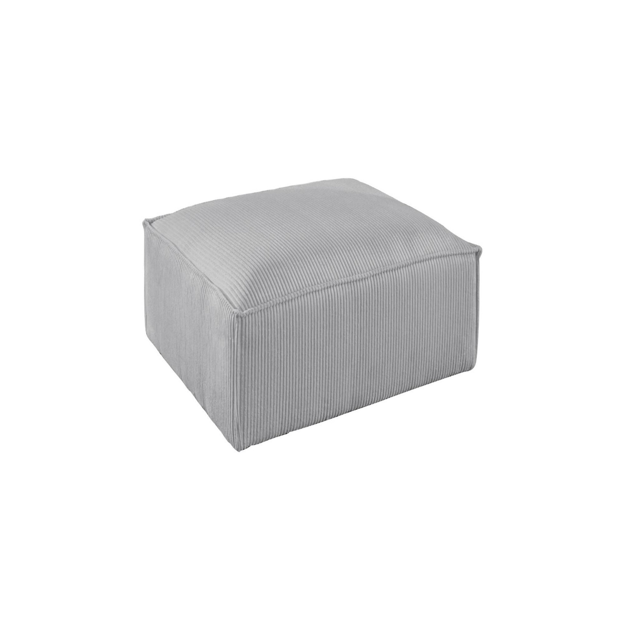 Voir la diapositive 1 : BEST MOBILIER Stella - pouf en velours côtelé - style contemporain
