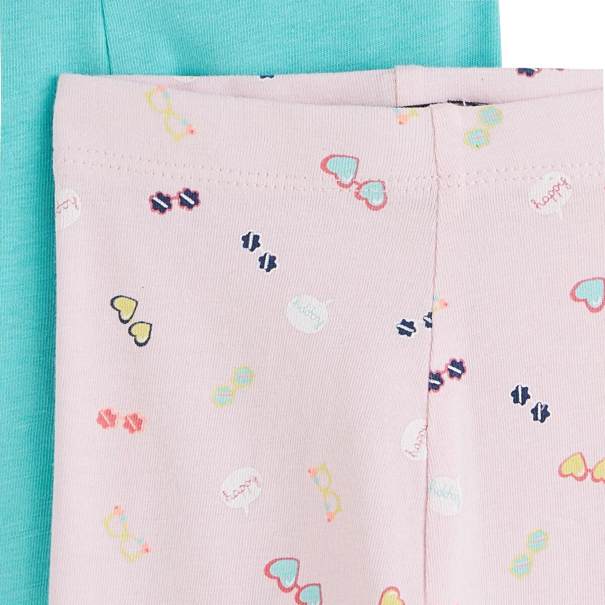 IN EXTENSO Lot de 2 leggings courts bébé fille