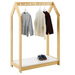 IDIMEX Portant enfant SALLY en pin massif. Coloris disponibles : Blanc, Bicolore, Marron