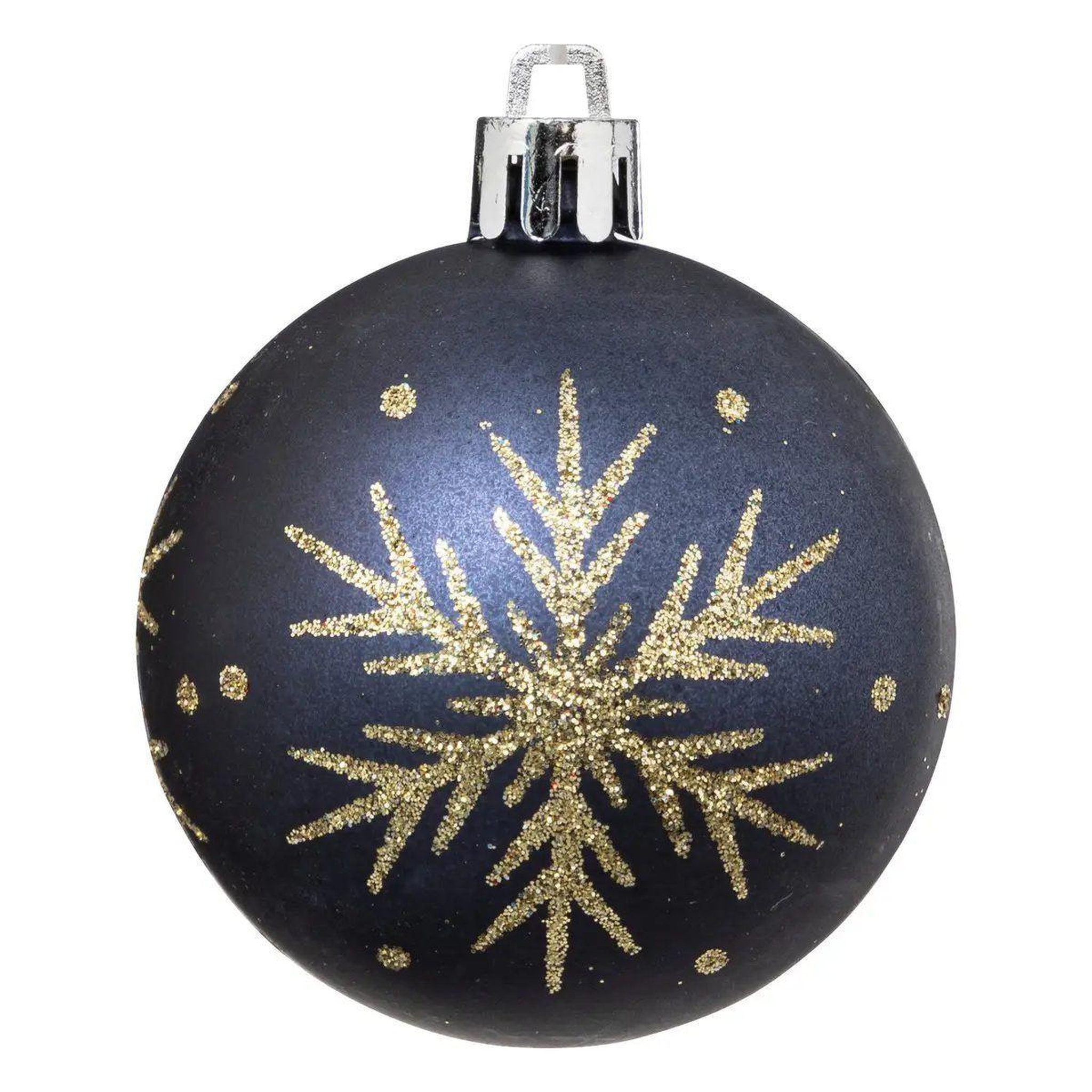 Voir la diapositive 2 : ATMOSPHERA Lot de 25 boules de noël  maison des couleurs  6cm bleu & or