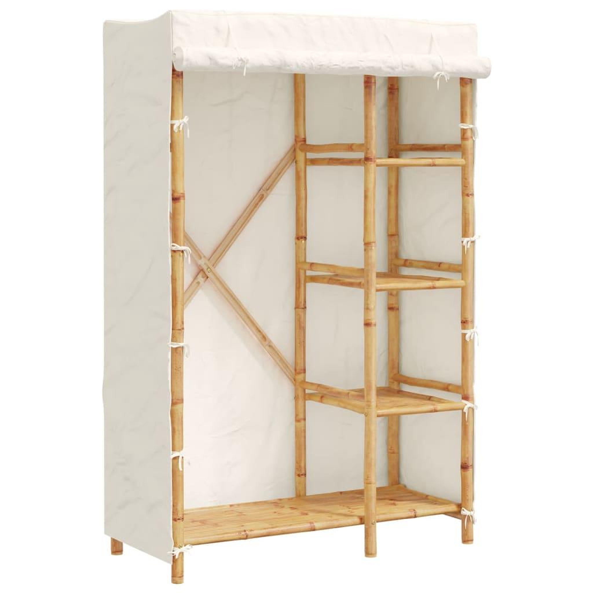 Voir la diapositive 2 : VIDAXL Garde-robe 110x45x170 cm bambou