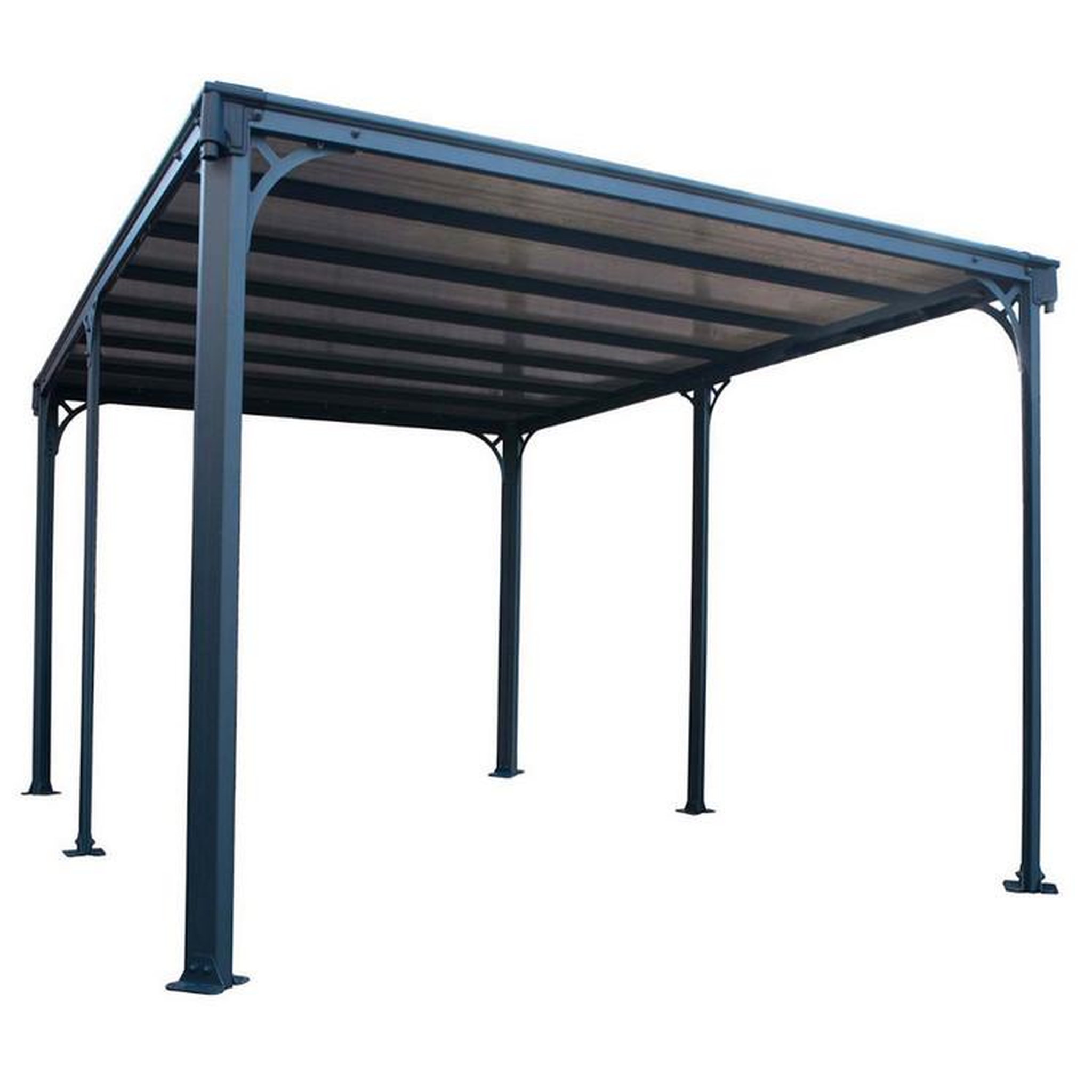 Palram Gazebo de jardin 426x309cm gris anthracite - 704673