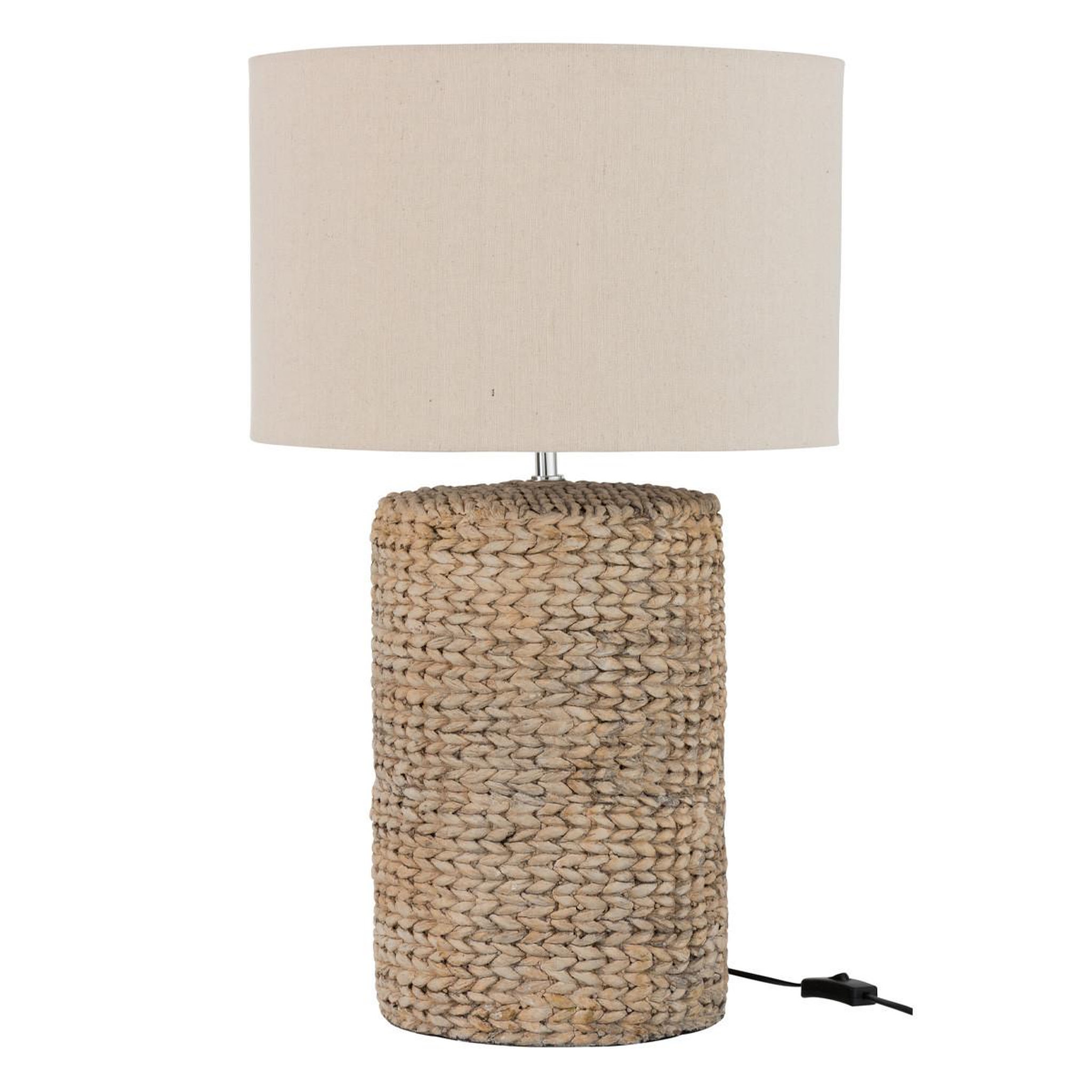 J-LINE Lampe à poser déco ciment  tressée  71cm naturel
