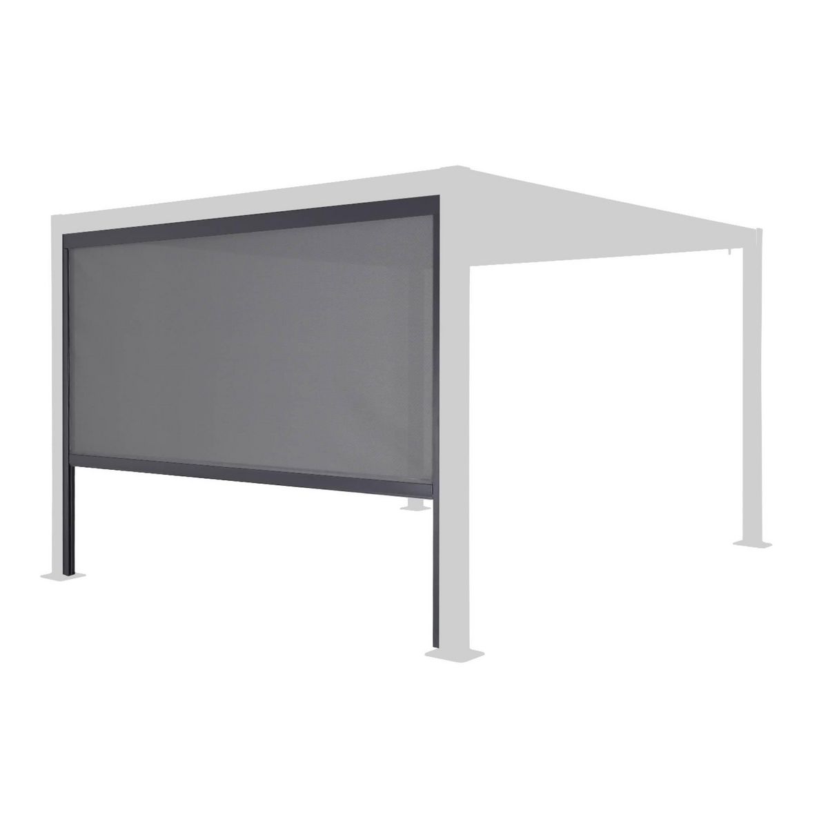 SWEEEK Pergola bioclimatique aluminium et acier 3x3m lames orientables + store 3m PALACE anthracite