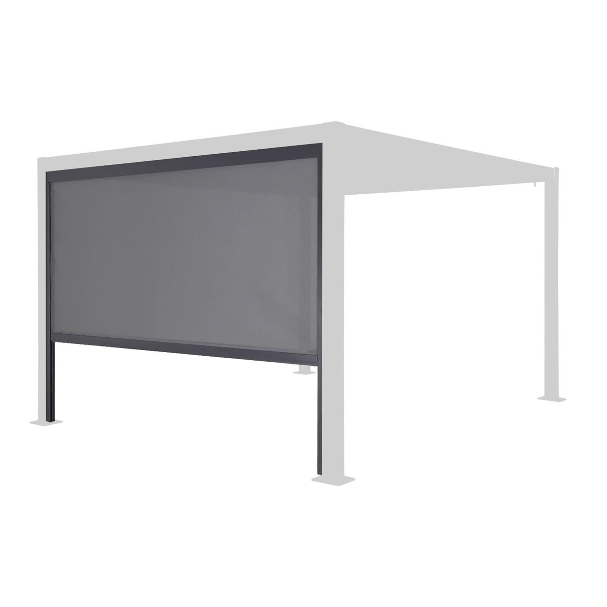 SWEEEK Pergola bioclimatique aluminium et acier 3x3m lames orientables + store 3m PALACE anthracite