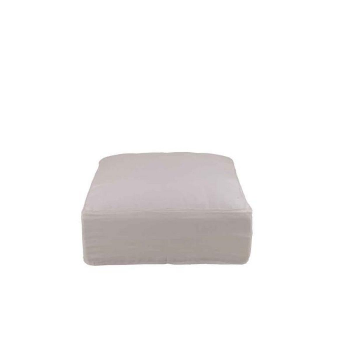 Paris Prix Housse pour Pouf  Monaco  105x105cm Blanc