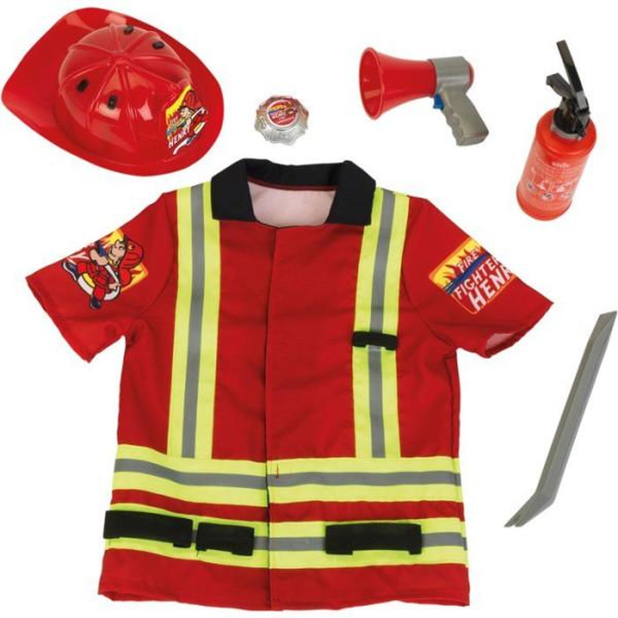 Voir la diapositive 2 : Klein Costume de pompier - KLEIN - 8985 - 6 pieces - Déguisement pompier - Des 3 ans