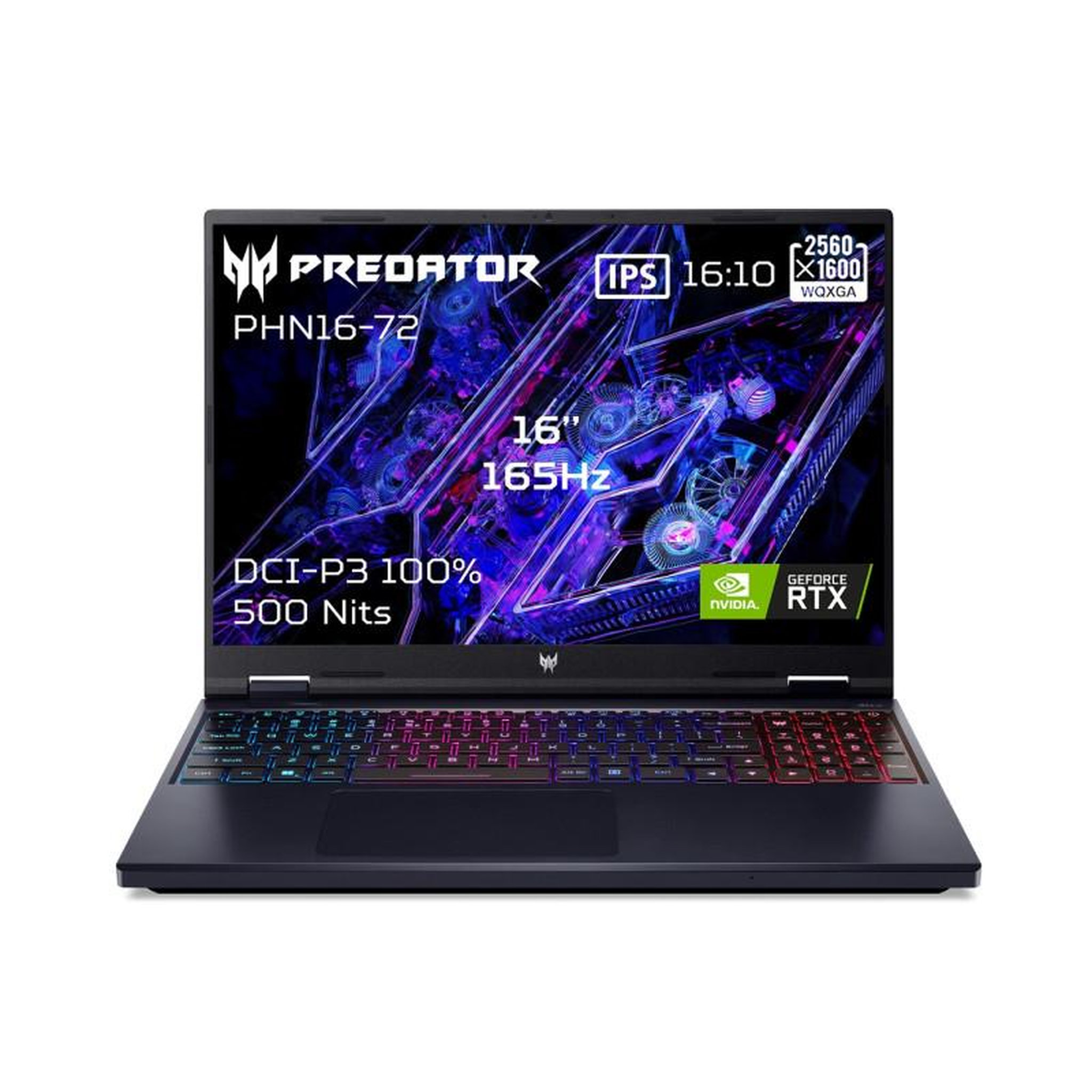 Voir la diapositive 1 : ACER PC portable Acer Gaming Predator Helios Neo 16 PHN16 72 759C 16 WQXGA Intel Core i7 14650HX RAM 16 Go DDR5 512 Go SSD GeForce