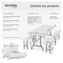 Voir la diapositive 6 : tectake Ensemble de table de camping pliable blanc