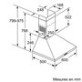 Voir la diapositive 5 : BOSCH Hotte décorative murale 60cm 360m3/h inox - dwp64bc50