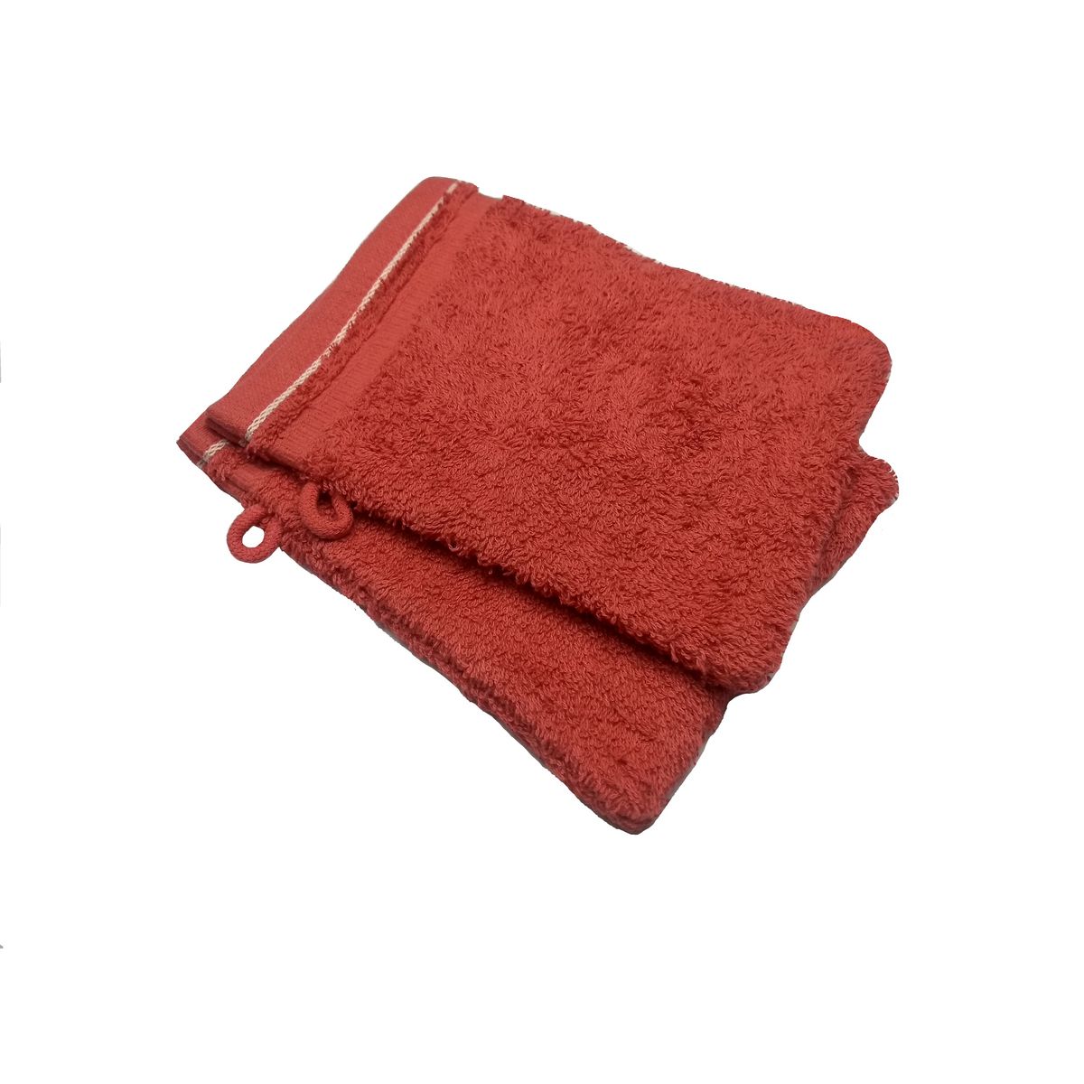 ACTUEL Lot de 2 gants de toilette unis en coton 450 g/m²