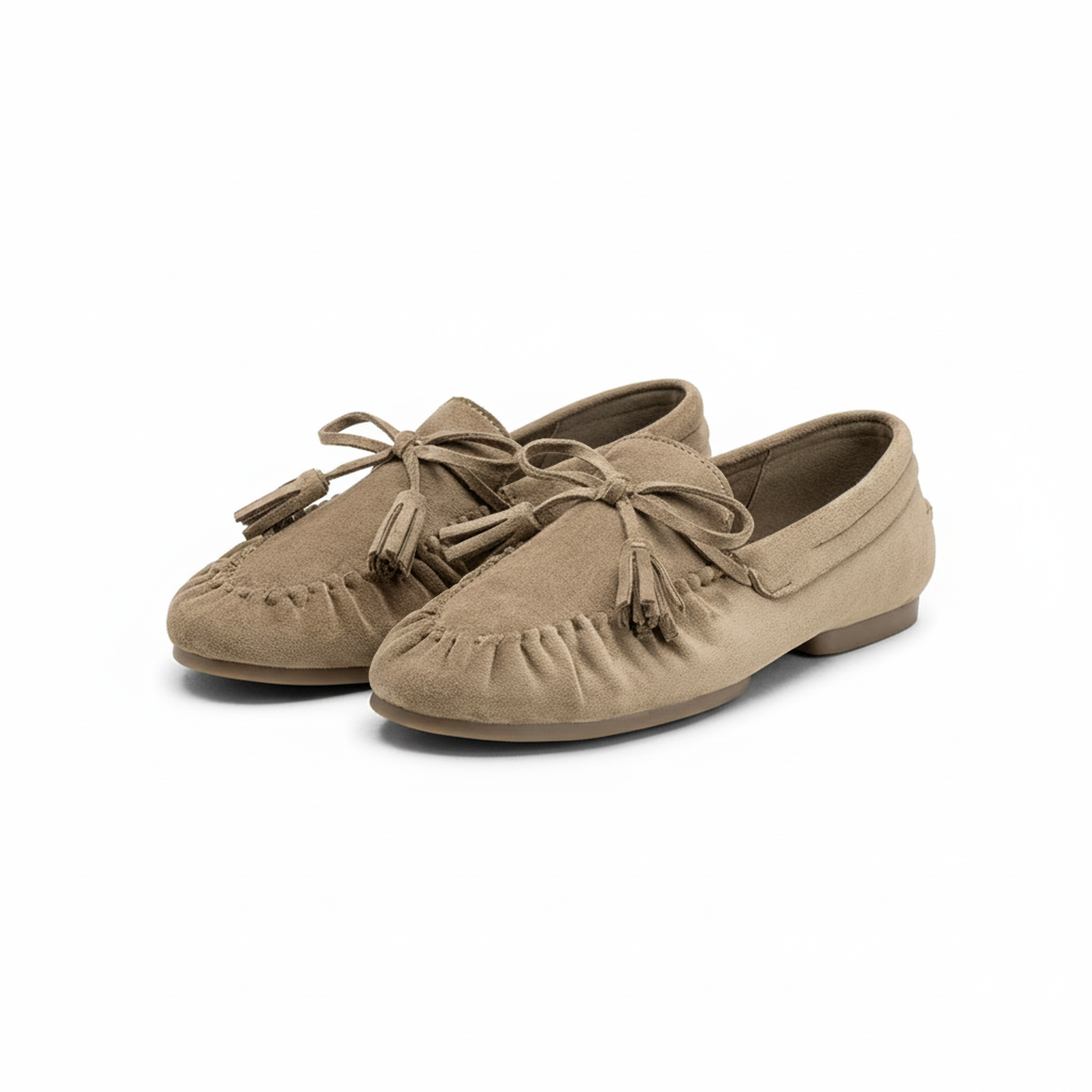 Voir la diapositive 3 : OZABI Ozabi mocassins femme bobo chic nœud pampilles daim synthétique