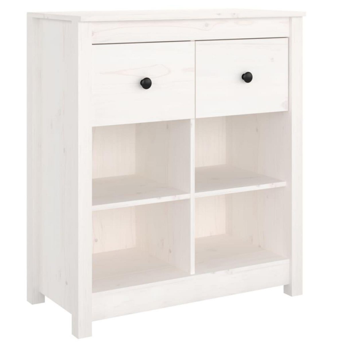VIDAXL Buffet Blanc 70x35x80 cm Bois massif de pin
