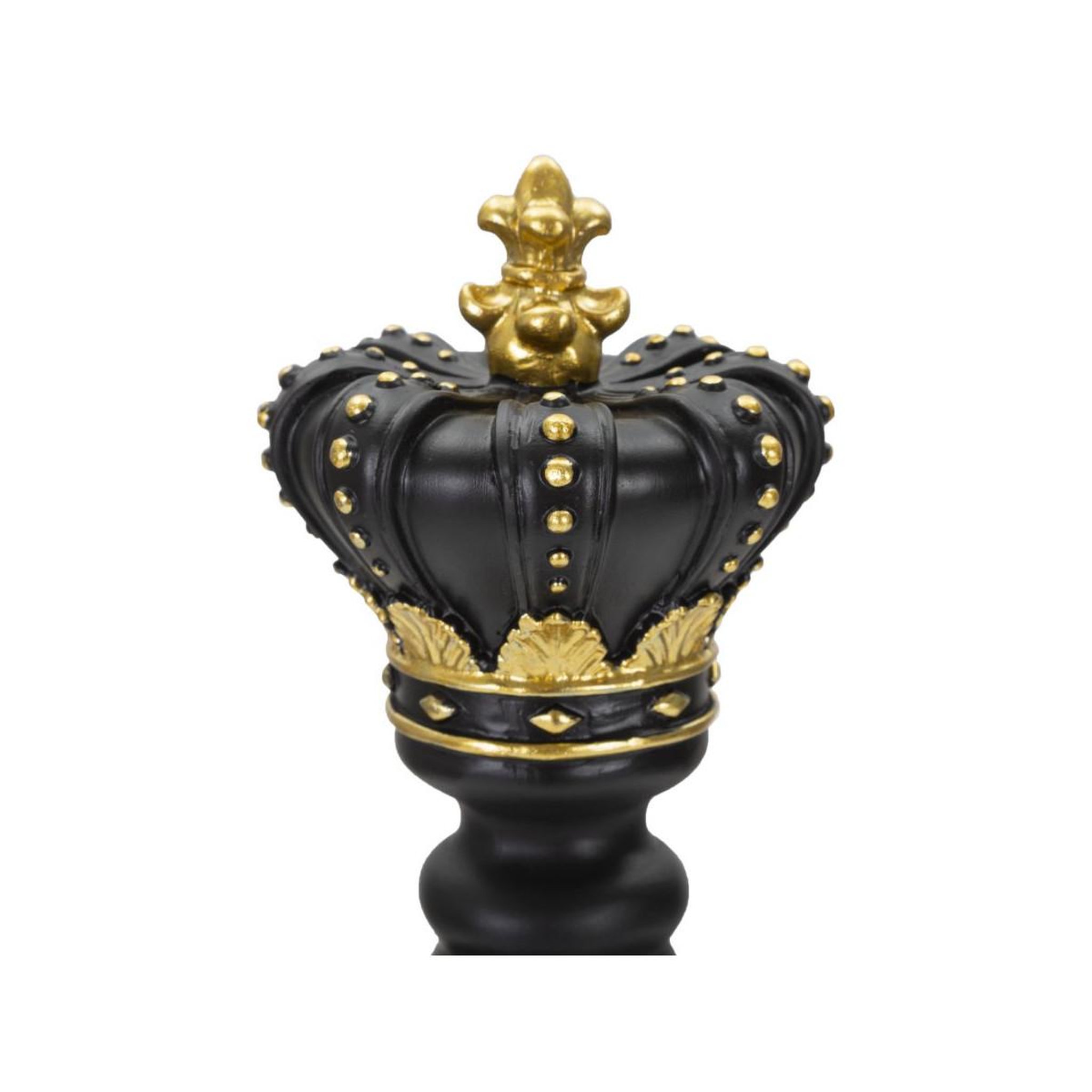Voir la diapositive 3 : Paris Prix Pièce d'échec déco en résine  roi couronne  40cm noir