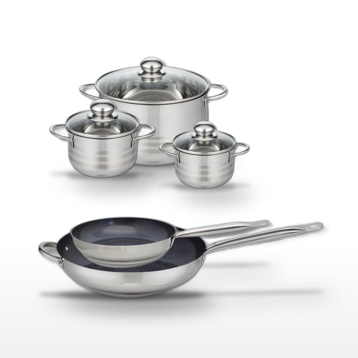 ELO Lot Poêles 24/32cm & Faitouts 12/14/24cm Elo Profi Therm Platinum