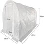 Voir la diapositive 4 : Habitat et Jardin Serre tunelle de jardin avec porte 4,5 x 2 m  Mimosa  - 9 m² - 180g - Blanc