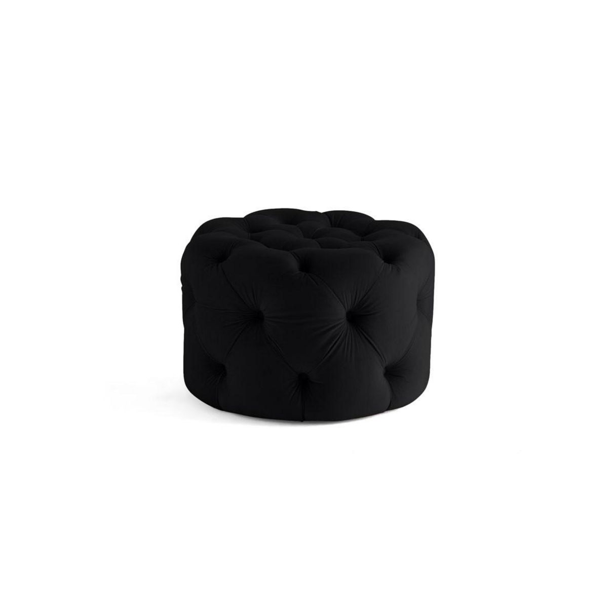 LISA DESIGN Gallata - pouf chesterfield rond - en velours