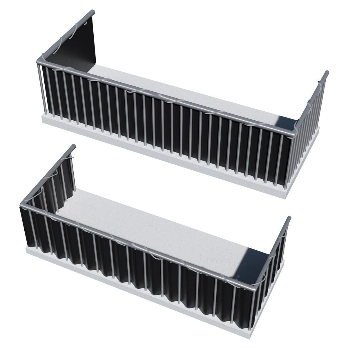 tectake Brise vue PVC pour balcon Résistant aux intempéries et résistant aux UV noir