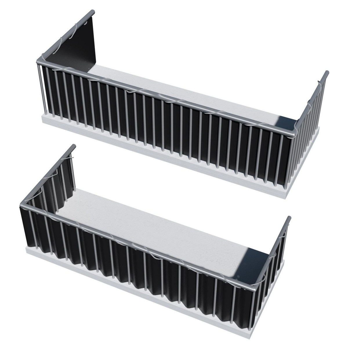 tectake Brise vue PVC pour balcon Résistant aux intempéries et résistant aux UV noir