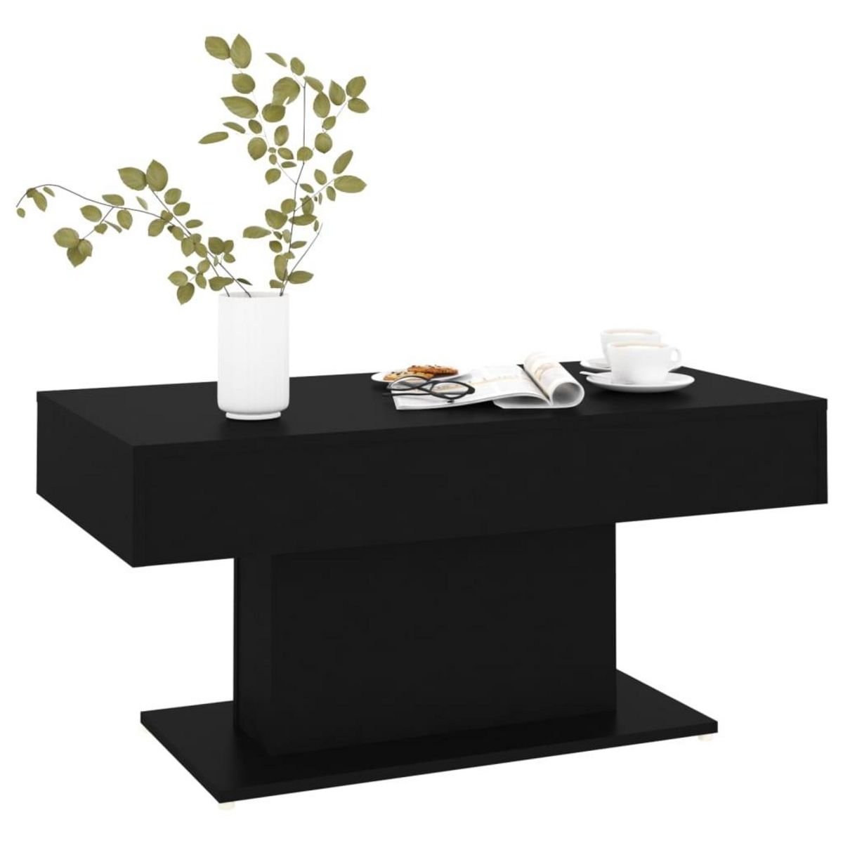 VIDAXL Table basse noir 96x50x45 cm bois d'ingenierie