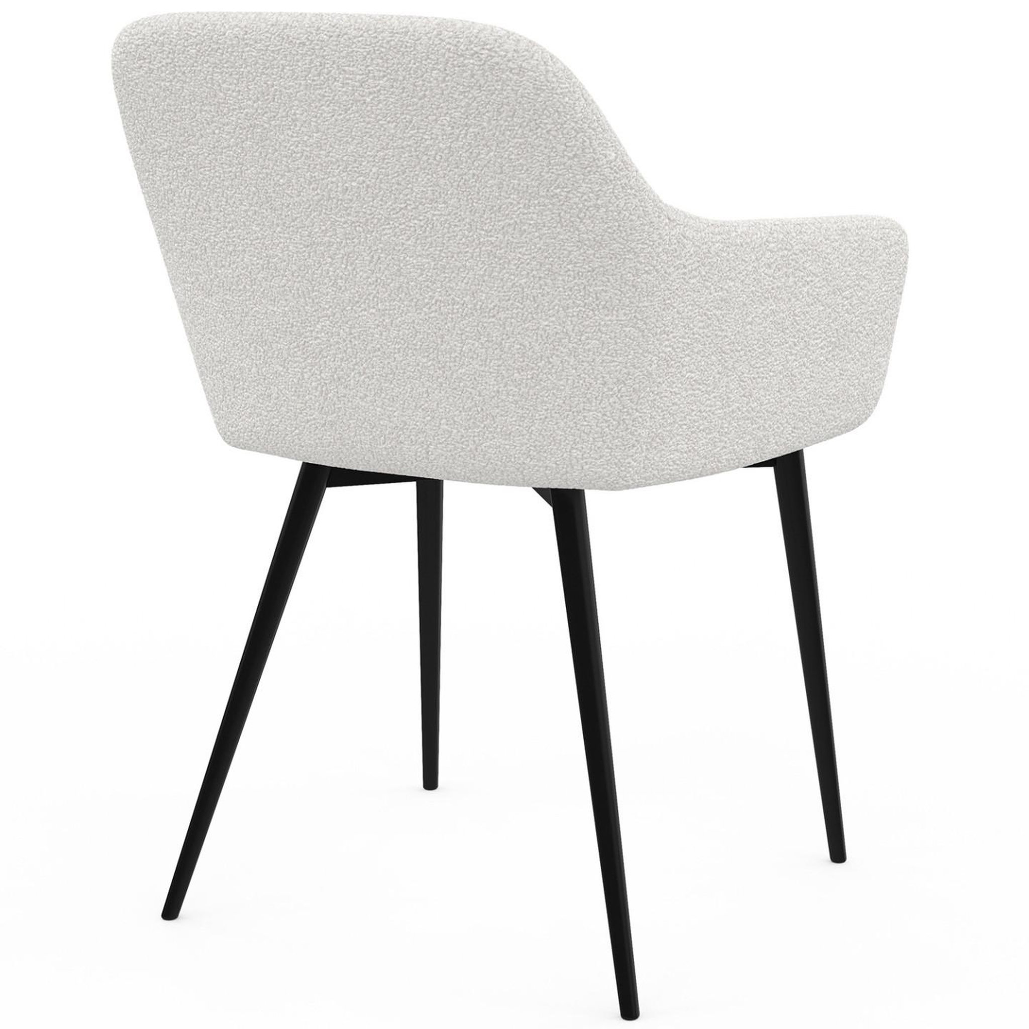 Voir la diapositive 5 : ID MARKET Lot de 2 chaises de salle à manger, fauteuils de table shelia en tissu bouclette