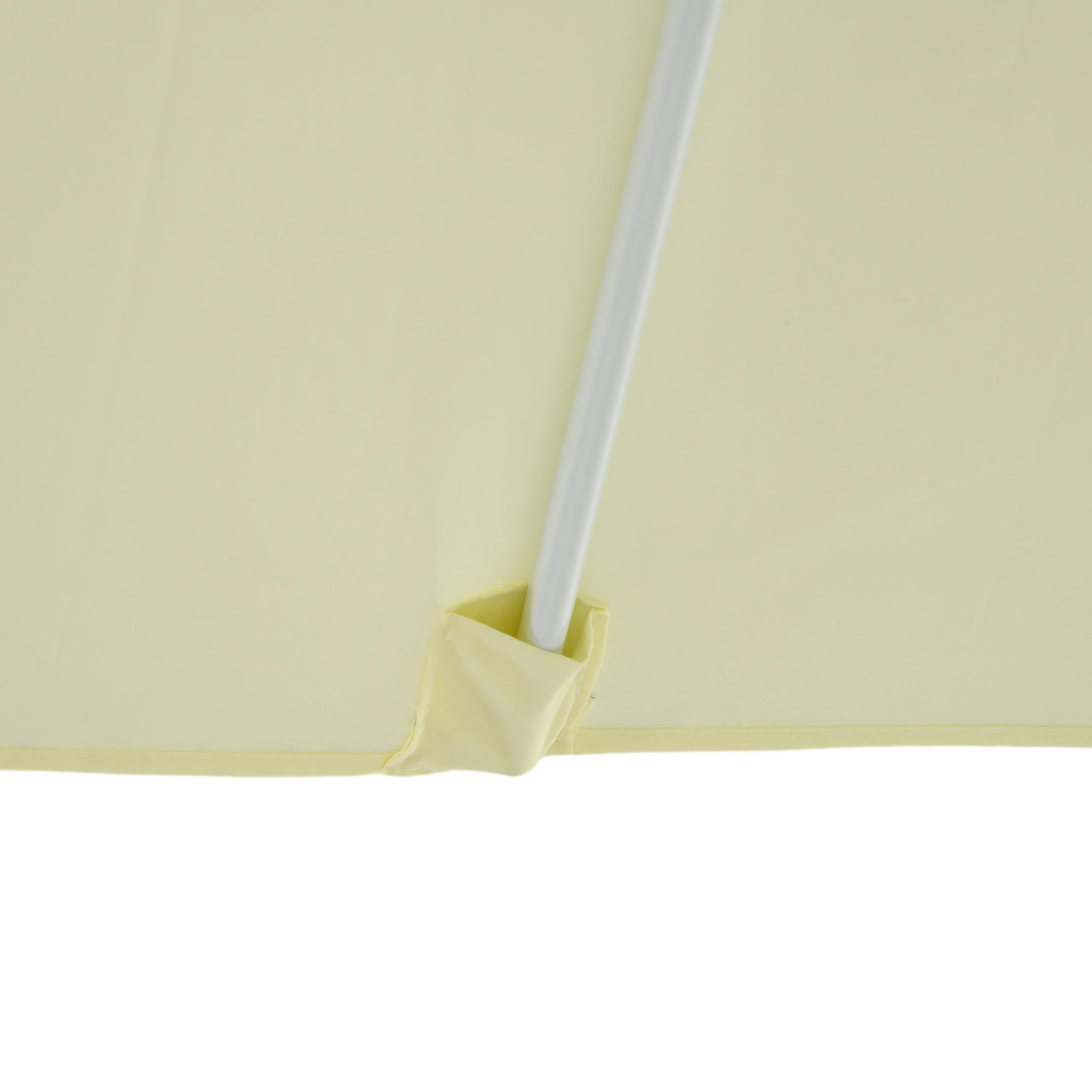 Voir la diapositive 5 : OUTSUNNY Parasol de jardin carré réglable dim. 2,48L x 2,48l x 2,50H m alu métal polyester haute densité 180 g/m² beige