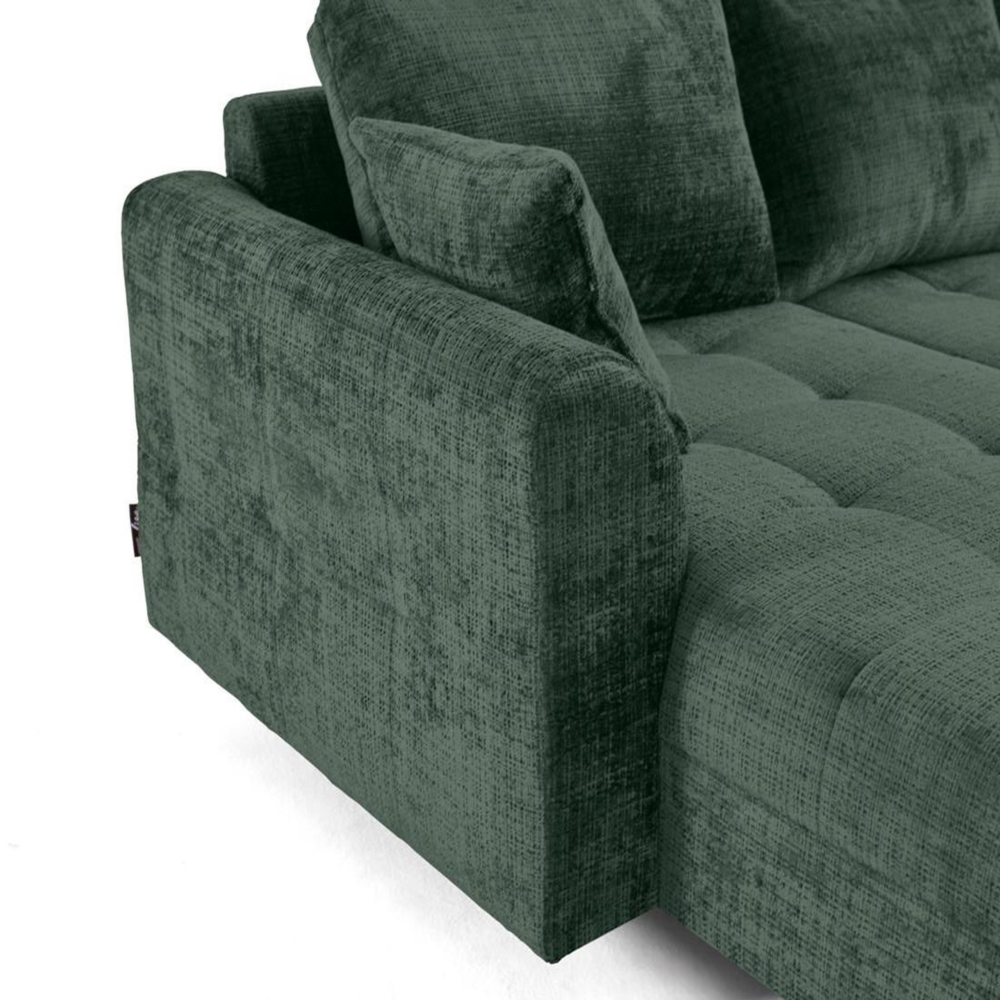 Voir la diapositive 6 : BEST MOBILIER Rune - canapé panoramique d'angle droit 7 places en velours texturé