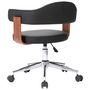 Voir la diapositive 4 : VIDAXL Chaise pivotante de bureau Noir Bois courbe et similicuir
