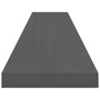 Voir la diapositive 5 : VIDAXL Etagere murale flottante Gris brillant 120x23,5x3,8 cm MDF