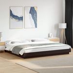 VIDAXL Cadre de lit sans matelas noir 200x200 cm