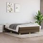 Voir la diapositive 1 : VIDAXL Cadre de lit sans matelas marron fonce 140x200 cm tissu