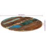 Voir la diapositive 6 : VIDAXL Dessus de table rond 80 cm 15-16 mm Bois de recuperation