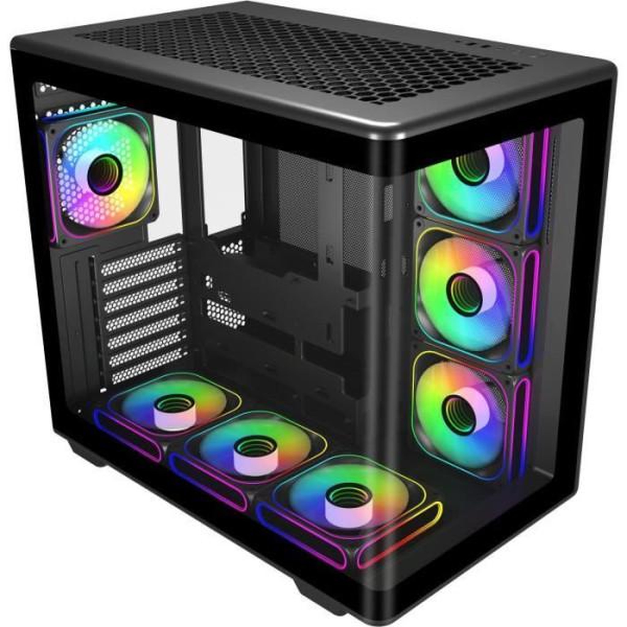 Voir la diapositive 2 : Cooler Master COOLER MASTER - Elite 600 Black 7*ARGB (7 Fan Version + Hub) - Boîtier PC - Moyen tour