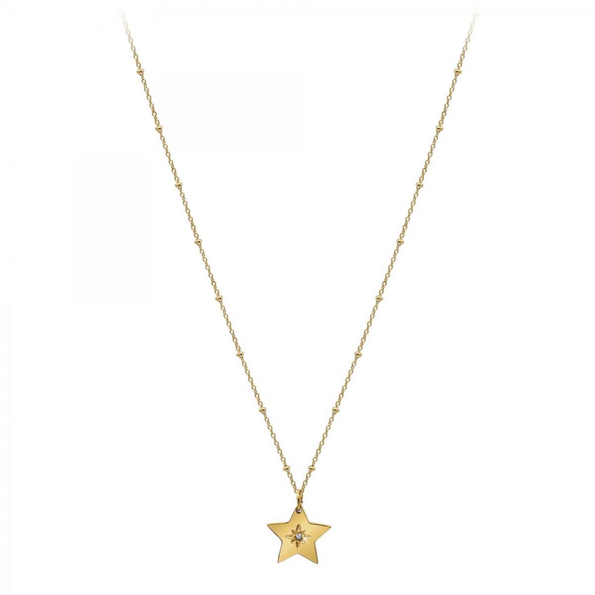 SC BOHEME Collier étoile par SC Bohème orné d'un véritable diamant blanc