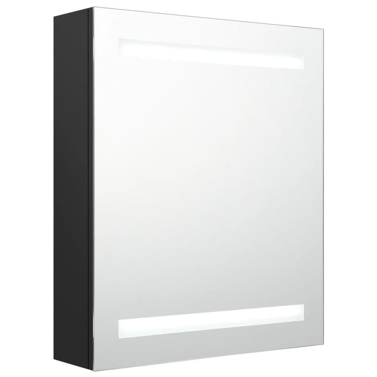 VIDAXL Armoire de salle de bain a miroir LED noir 50x14x60 cm