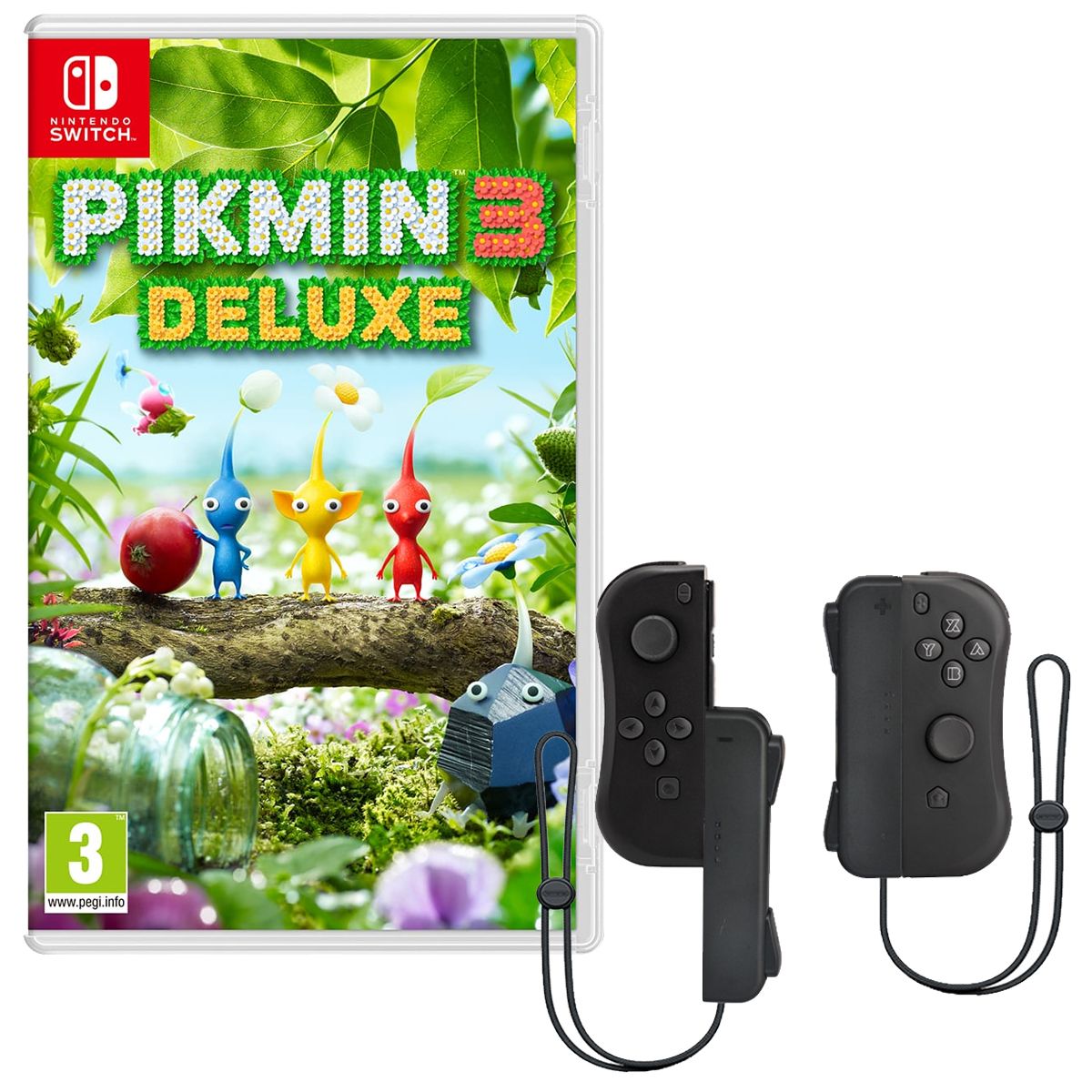 NINTENDO EXCLU WEB Manette iiCon Noire + Pikmin 3 Nintendo Switch