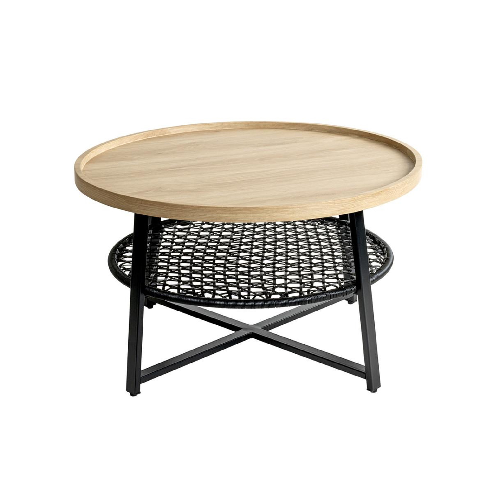 Voir la diapositive 6 : Paris Prix Table basse avec étagère  columbia  75cm chêne & noir