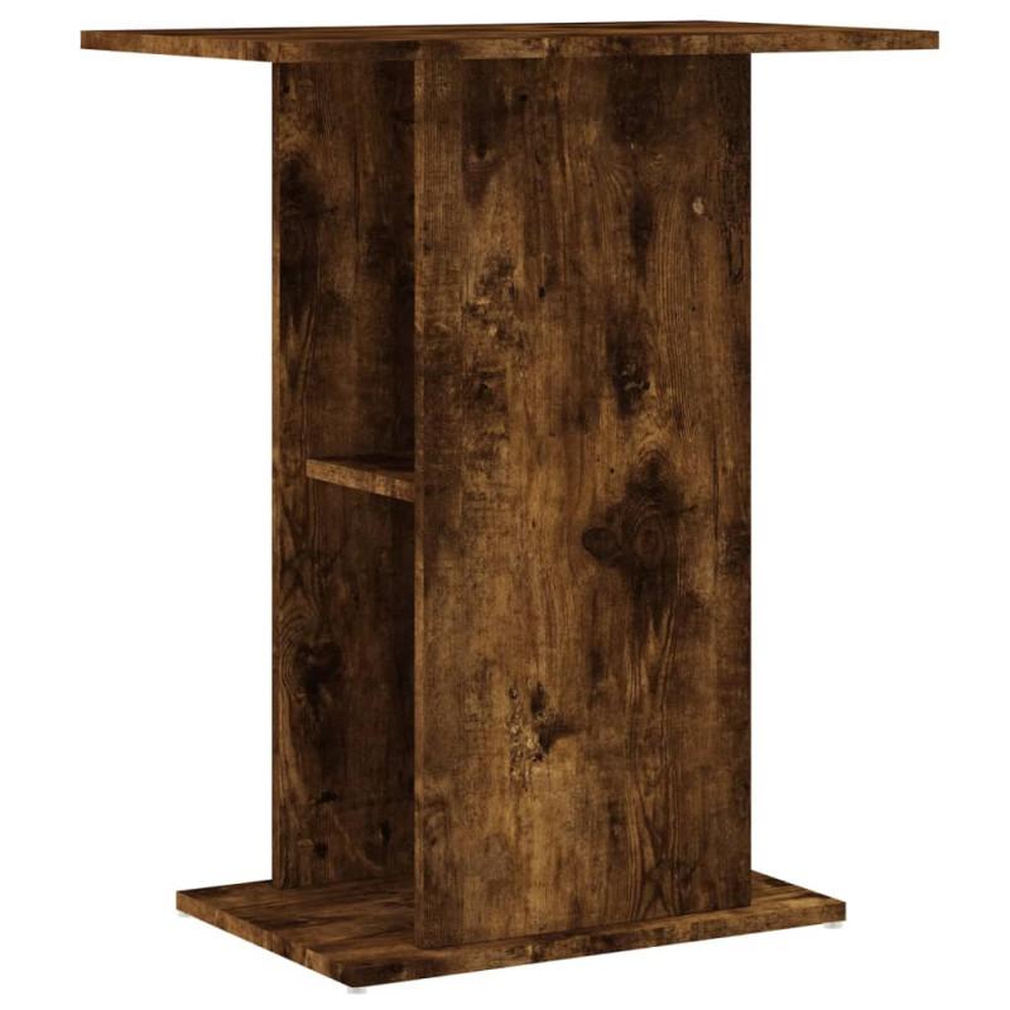 Voir la diapositive 2 : VIDAXL Support d aquarium chêne fumé 60,5x36x72,5 cm bois d ingénierie