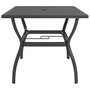 Voir la diapositive 2 : VIDAXL Table de jardin Anthracite 81,5x81,5x72 cm Acier