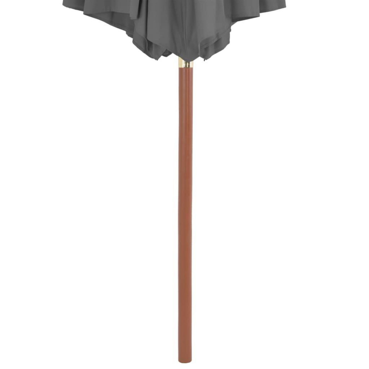 VIDAXL Parasol d'exterieur avec mat en bois 300 cm anthracite
