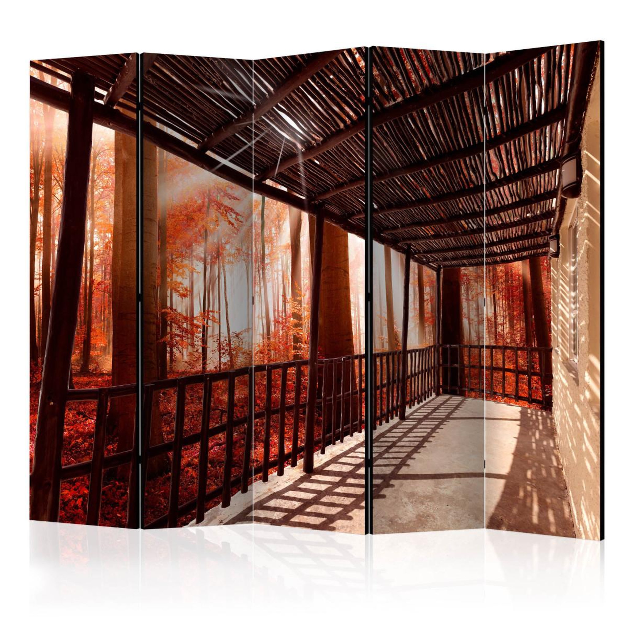 Paris Prix Paravent 5 volets  nature : forest terrace  172x225cm